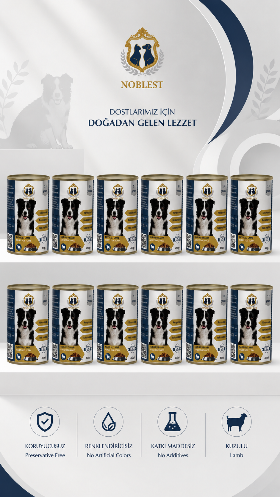 KUZULU JÖLELİ KÜÇÜK PARÇA ETLİ KÖPEK YAŞ MAMA 400 gr X 12 ADET
