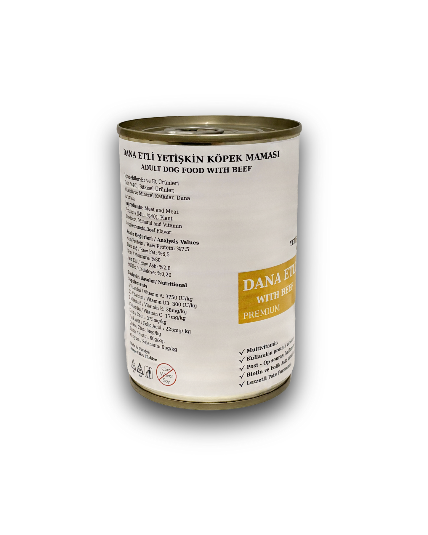 DANA ETLİ YETİŞKİN KÖPEK PATE YAŞ MAMA 12 X 415 gr