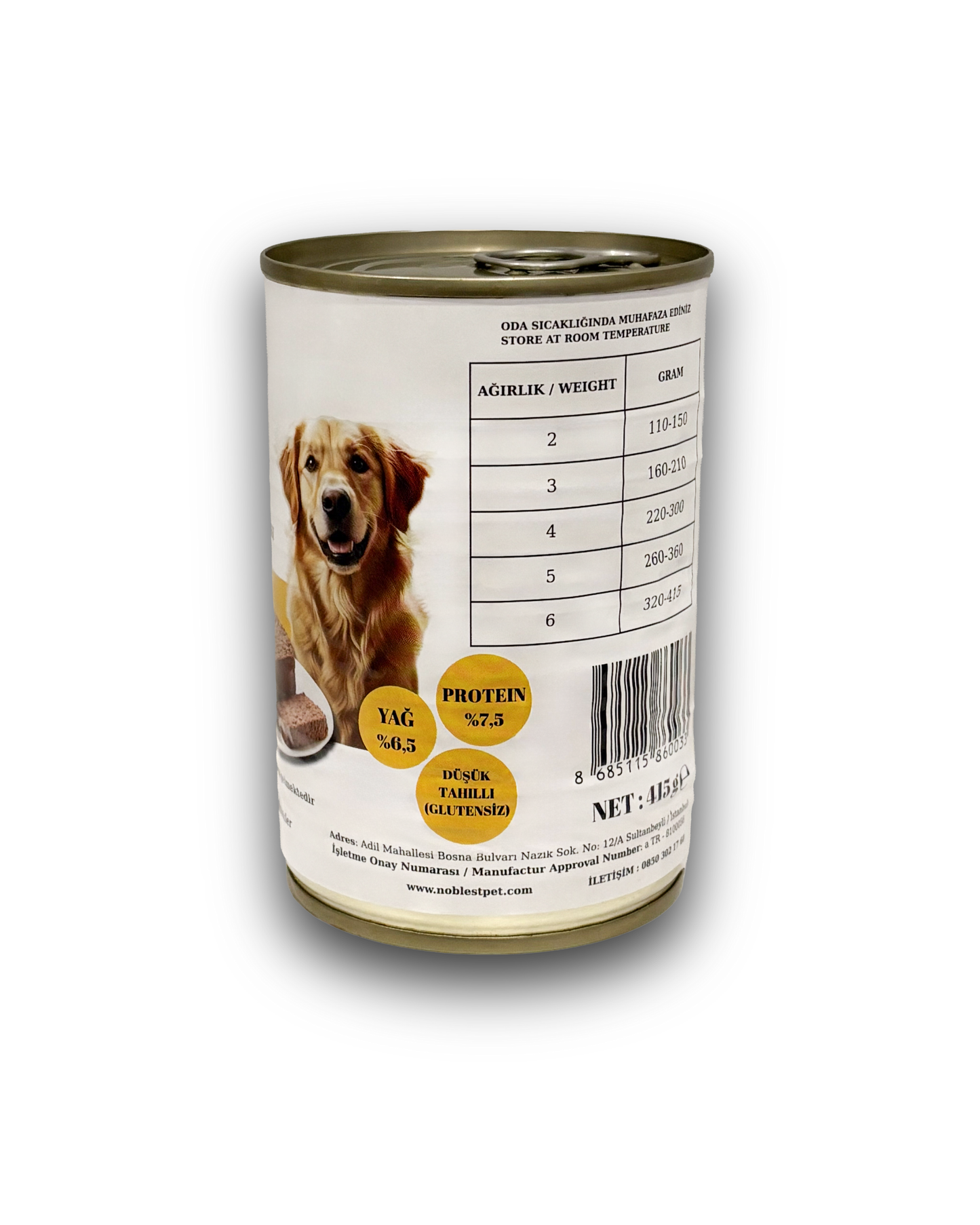 DANA ETLİ YETİŞKİN KÖPEK PATE YAŞ MAMA 12 X 415 gr