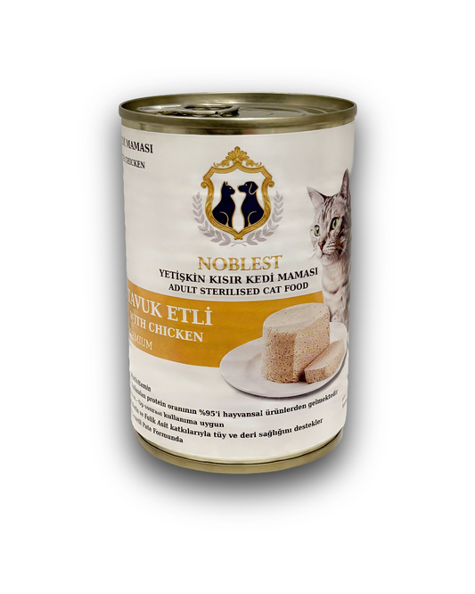 TAVUK ETLİ YETİŞKİN KISIR KEDİ PATE YAŞ MAMA 12 x 415 gr