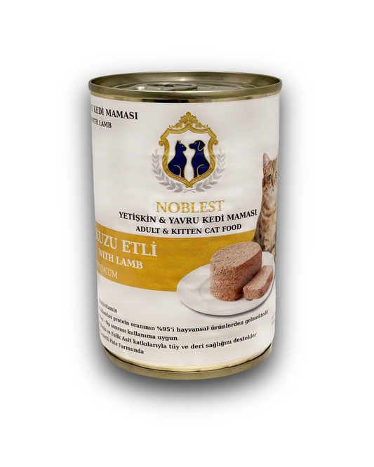 KUZU ETLİ YETİŞKİN & YAVRU KEDİ PATE YAŞ MAMASI 12 x 415 gr