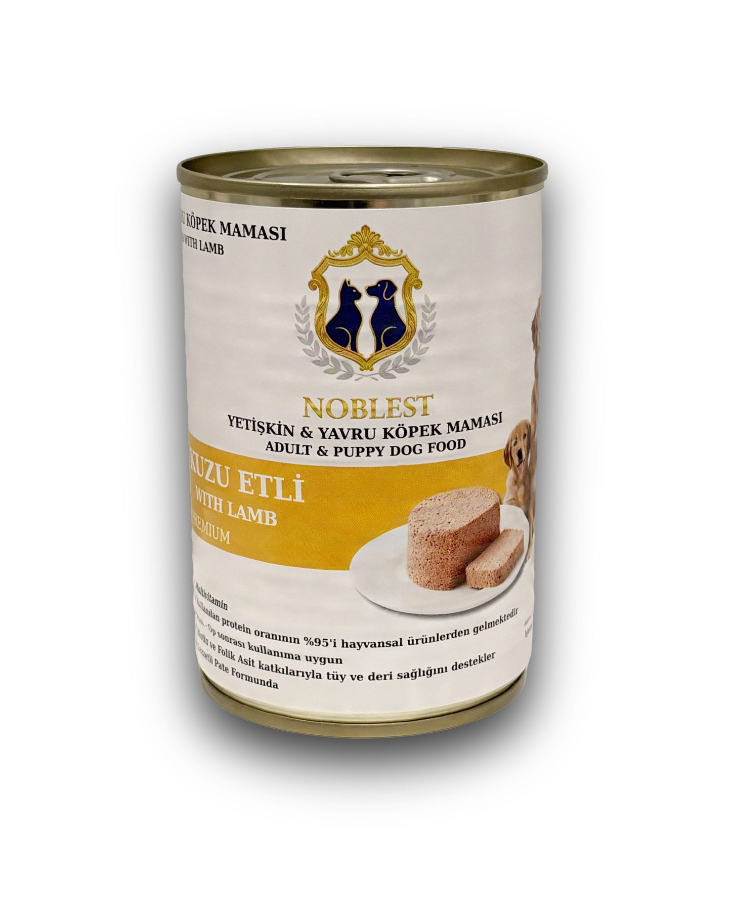 KUZU ETLİ YETİŞKİN & YAVRU KÖPEK PATE YAŞ MAMASI 12 X 415 gr