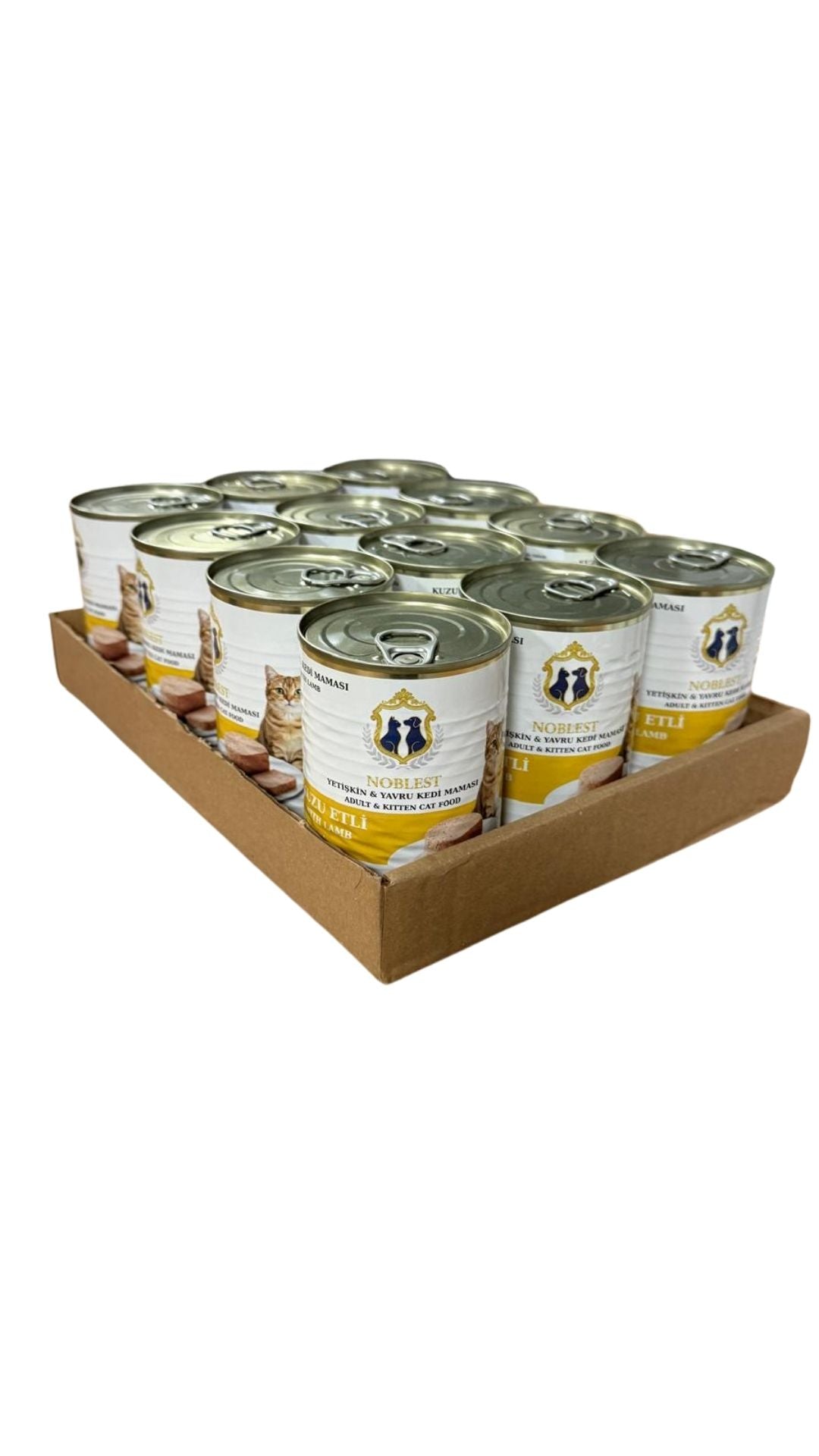 KUZU ETLİ YETİŞKİN & YAVRU KEDİ PATE YAŞ MAMASI 12 x 415 gr
