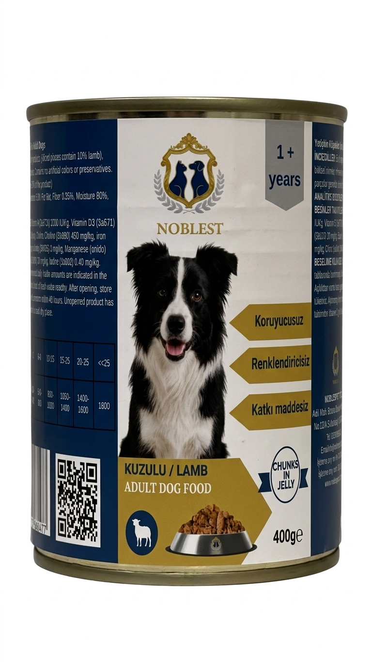 KUZULU JÖLELİ KÜÇÜK PARÇA ETLİ KÖPEK YAŞ MAMA 400 gr X 12 ADET