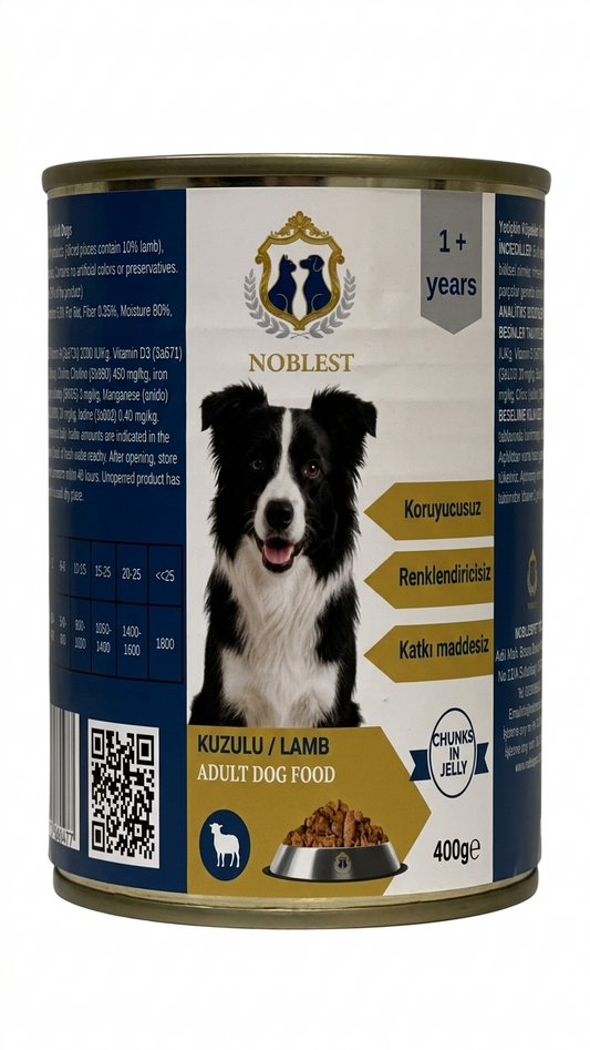 KUZULU JÖLELİ KÜÇÜK PARÇA ETLİ KÖPEK YAŞ MAMA 400 gr X 12 ADET